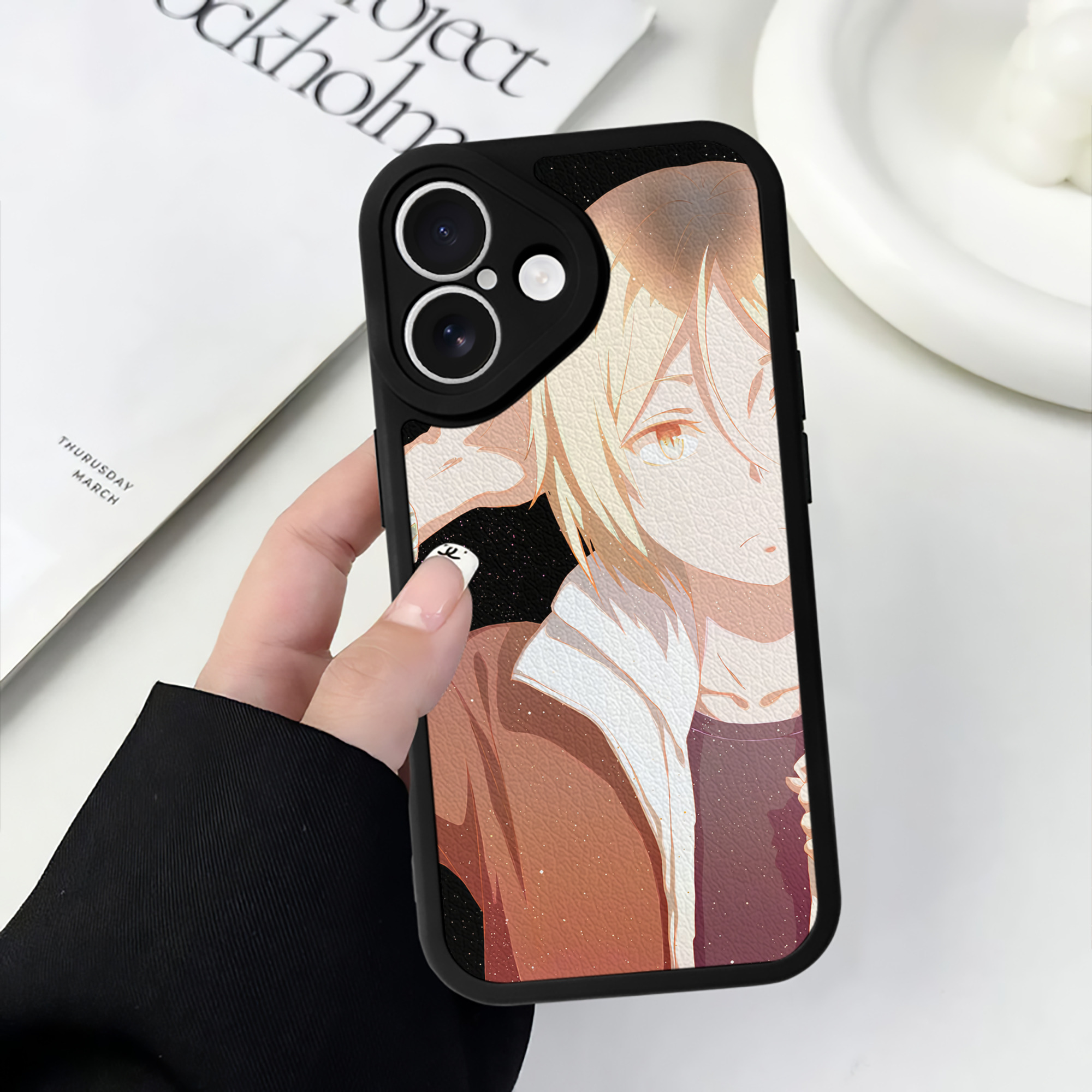 （画像用） ハイキュー!! Haikyu!! 【iPhone 16シリーズ対応】シリコンスマホケース（レザー調） 材質：シリコン
